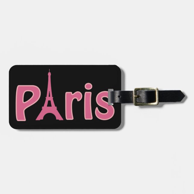 Étiquette À Bagage Paris (Devant horizontal)
