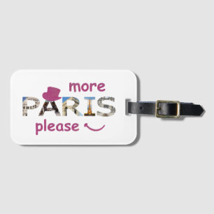 Étiquette À Bagage Paris Attractions Plus Paris S'il vous plaît Parti