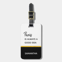Paris est toujours une bonne idée, étiquette de