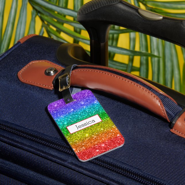Étiquette À Bagage Parties scintillant arc-en-ciel (Insitu Rectoal 1)