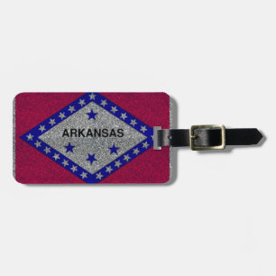 Étiquette À Bagage Parties scintillant Arkansas drapeau bagage person