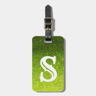 Étiquette À Bagage Parties scintillant Chartreuse Ombre Sparkles Glam