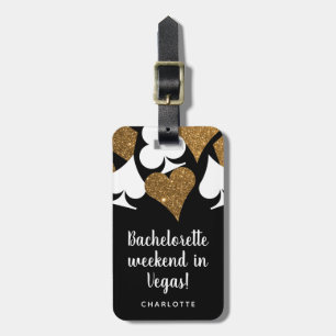 Étiquette À Bagage Parties scintillant d'or Vegas Bachelorette Party 