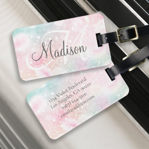 Étiquette À Bagage Parties scintillant glamour rose Joli Motif