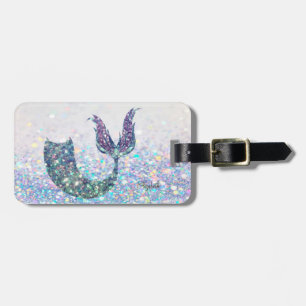Étiquette À Bagage Parties scintillant Mermaid Tail, Parties scintill
