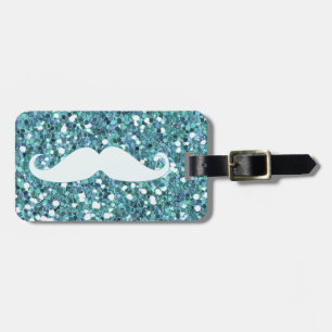 ÉTIQUETTE À BAGAGE PARTIES SCINTILLANTES IMPRIMÉES PAR MOUSTACHE