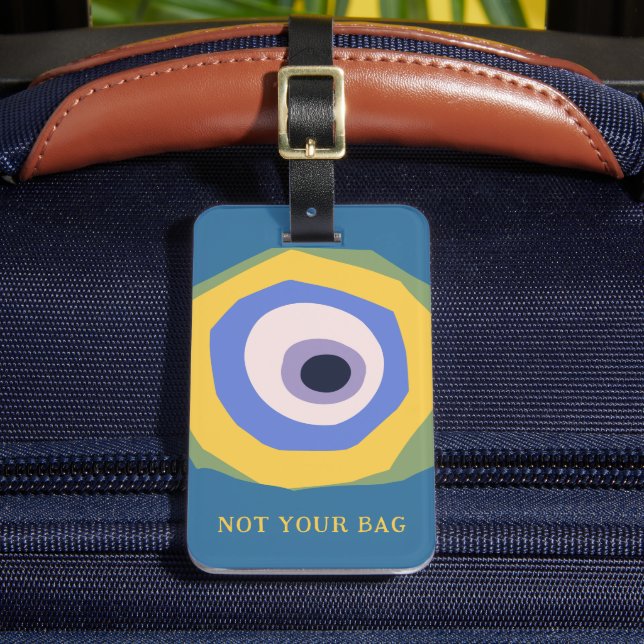 Étiquette À Bagage Pas votre sac Oeil Drôle design Texte personnalisé (Insitu Rectoal 2)