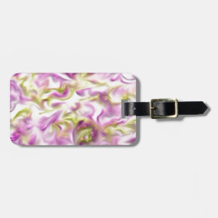 Étiquette À Bagage Pastel Abstrait Motif Pink Purple Feminine