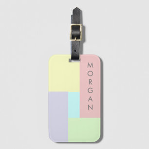 Étiquette À Bagage Pastel moderne   Balise de bagage personnalisée