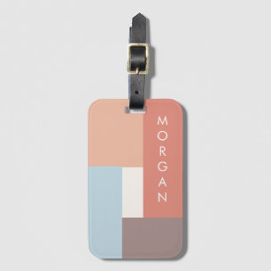 Étiquette À Bagage Pastel moderne Balise de bagage personnalisée