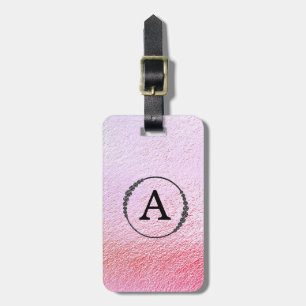 Étiquette À Bagage *~* Pastel Ombre Black Monogramme Diamant