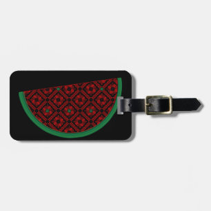 Étiquette À Bagage Pastèque de Palestine Broderie tatreez rouge