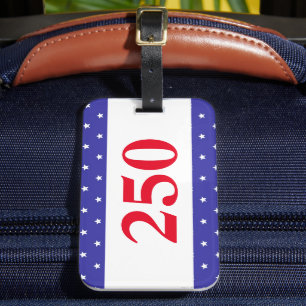 Étiquette À Bagage Patriote Rouge Blanc & Bleu 250 Bouton