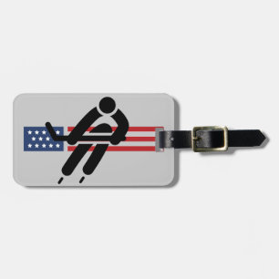 Étiquette À Bagage Patriotic Ice Hockey Design Bagages Tags
