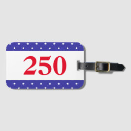 Étiquette À Bagage Patriotic Red White & Blue 250 Button
