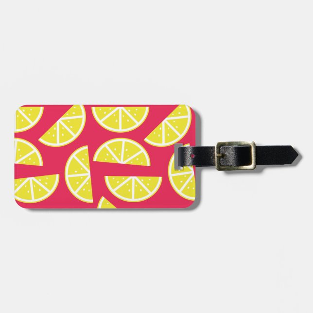 Étiquette À Bagage pattern of lemon (Devant horizontal)