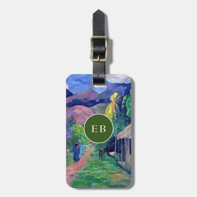 Étiquette À Bagage Paul Gauguin - Rue à Tahiti (Devant Vertical)