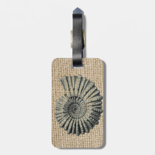 Étiquette À Bagage pays français burlap plage côtière chic coquillage