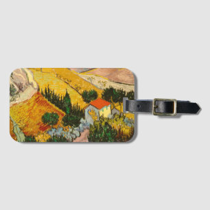 Étiquette À Bagage Paysage avec Maison et PloughmaVincent van Gogh