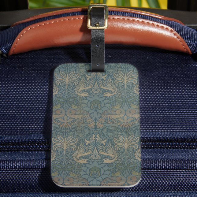 Étiquette À Bagage Peacock et Dragon par William Morris (Insitu Rectoal 2)