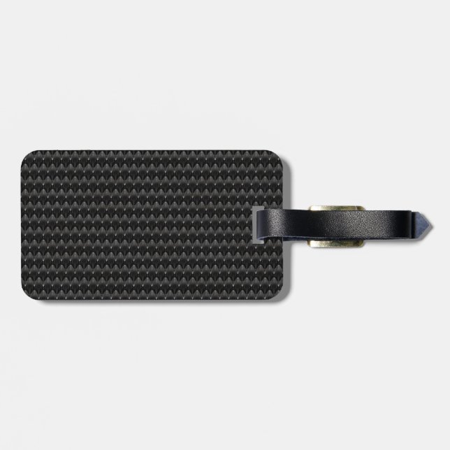 Étiquette À Bagage Peau noire d'alien de fibre de carbone (Dos horizontal)