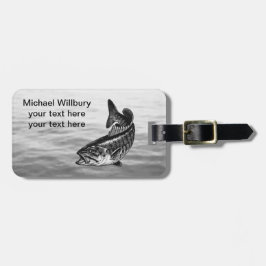 Étiquette À Bagage Pêche au bar de Smallmouth