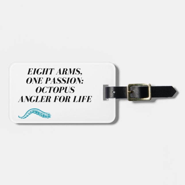 Étiquette À Bagage Pêche au poulpe (Devant horizontal)
