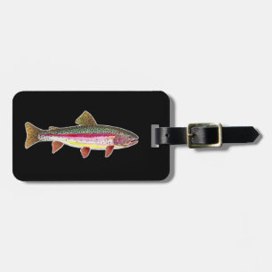 Étiquette À Bagage Pêche de la truite arc-en-ciel Ichthyologie Pêcheu