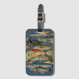 Étiquette À Bagage Pêcheur Pêcheur En Mer Profonde Pêche Exotique Tro
