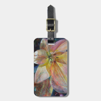 Étiquette À Bagage Peinture à fleurs "Translucide"