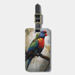 Étiquette À Bagage Peinture à l'huile Rainbow Lorikeet