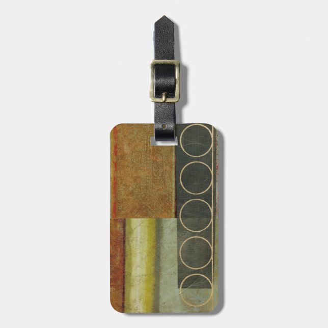 Étiquette À Bagage Peinture Abstraite multitexturée par Vision Studio (Devant Vertical)