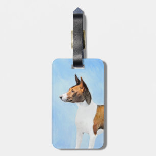 Étiquette À Bagage Peinture Basenji - Belle Art Original
