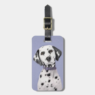 Étiquette À Bagage Peinture Dalmatienne - Beau art original de chien