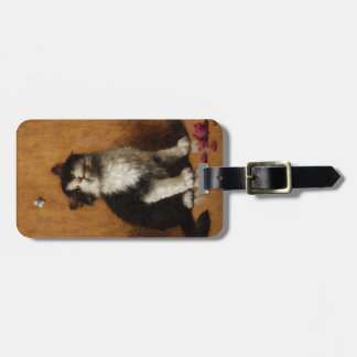 Étiquette À Bagage Peinture de chat mignon