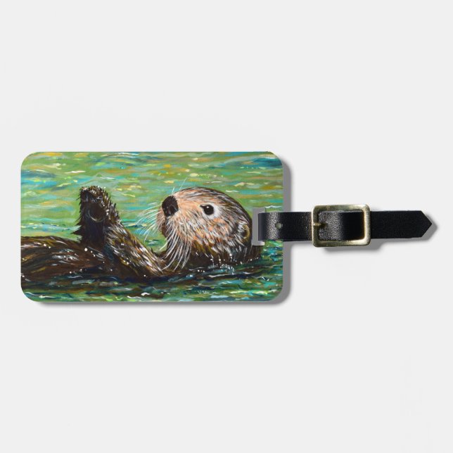 Étiquette À Bagage Peinture de la Loupe de mer (Devant horizontal)