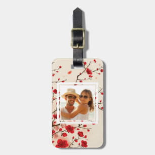 Étiquette À Bagage Peinture de style oriental fleuri Ajouter votre n
