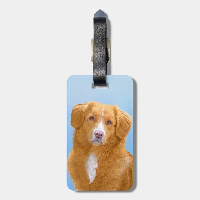 Étiquette À Bagage Peinture de tintement de chien de chien d'arrêt de (Dos Vertical)