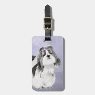 Étiquette À Bagage Peinture Shih Tzu - Cute Original Chien Art