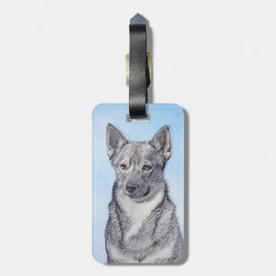 Étiquette À Bagage Peinture Suédoise Vallhund - Cute Original Chien A