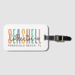 Étiquette À Bagage Pensacola Beach Florida (Collecteur de coquillages