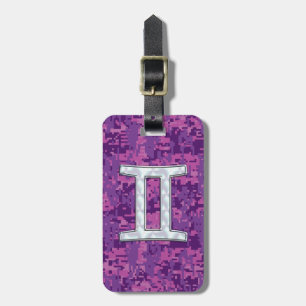 Étiquette À Bagage Perle comme Gemini Zodiac Symbole Camouflage numér