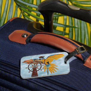 Étiquette À Bagage Perroquet de pirates