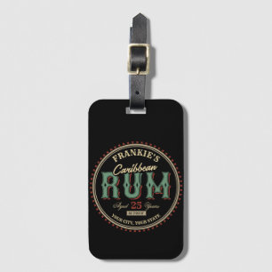 Étiquette À Bagage Personalized Caribbean Rum Liquor Bottle Label Bar