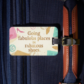 Étiquette À Bagage Personalized Luggage Tag - Fab Shoes, Fab Places