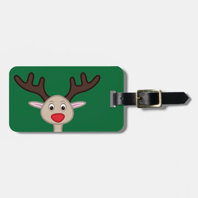 Étiquette À Bagage Personnage de dessin animé Reindeer (Devant horizontal)