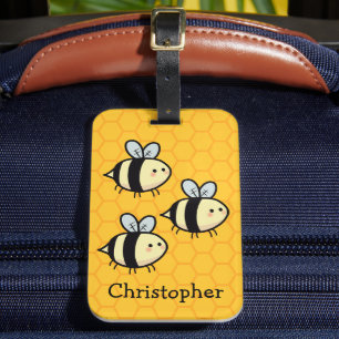 Étiquette À Bagage Personnalisation des abeilles volantes