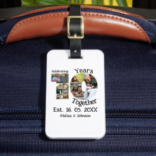Étiquette À Bagage Personnalisé 10e anniversaire mariage 11 photo col