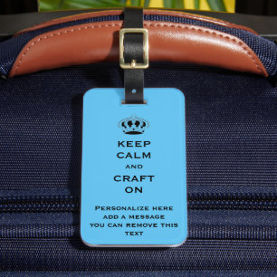 Étiquette À Bagage Personnalisé, Ciel Bleu Garder L'Artisanat Calme S