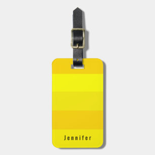 Étiquette À Bagage Personnalisé Editable Citron Lumineux teintes De R